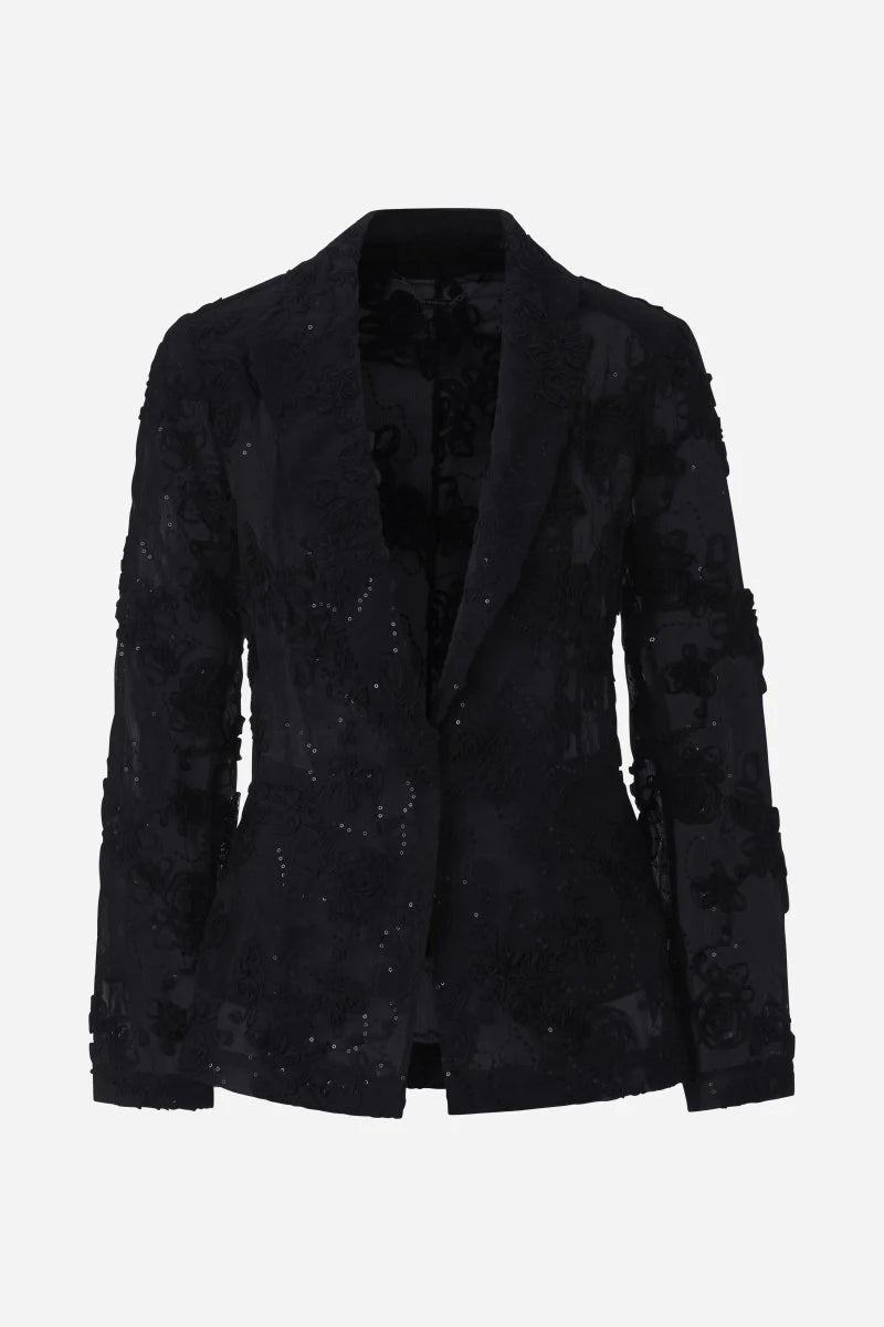Rich and Royal - Lace single breasted blazer