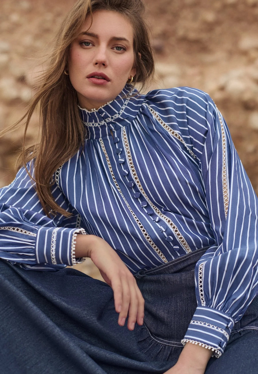 Dea Kudibal - Moniadea blouse - Chambray stripe