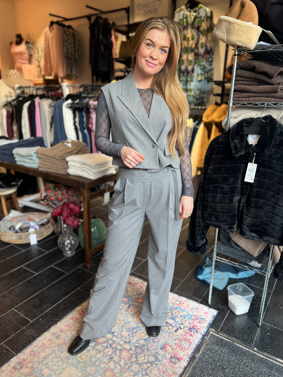 Bruuns Bazaar - Latania Linis waistcoat - Grey