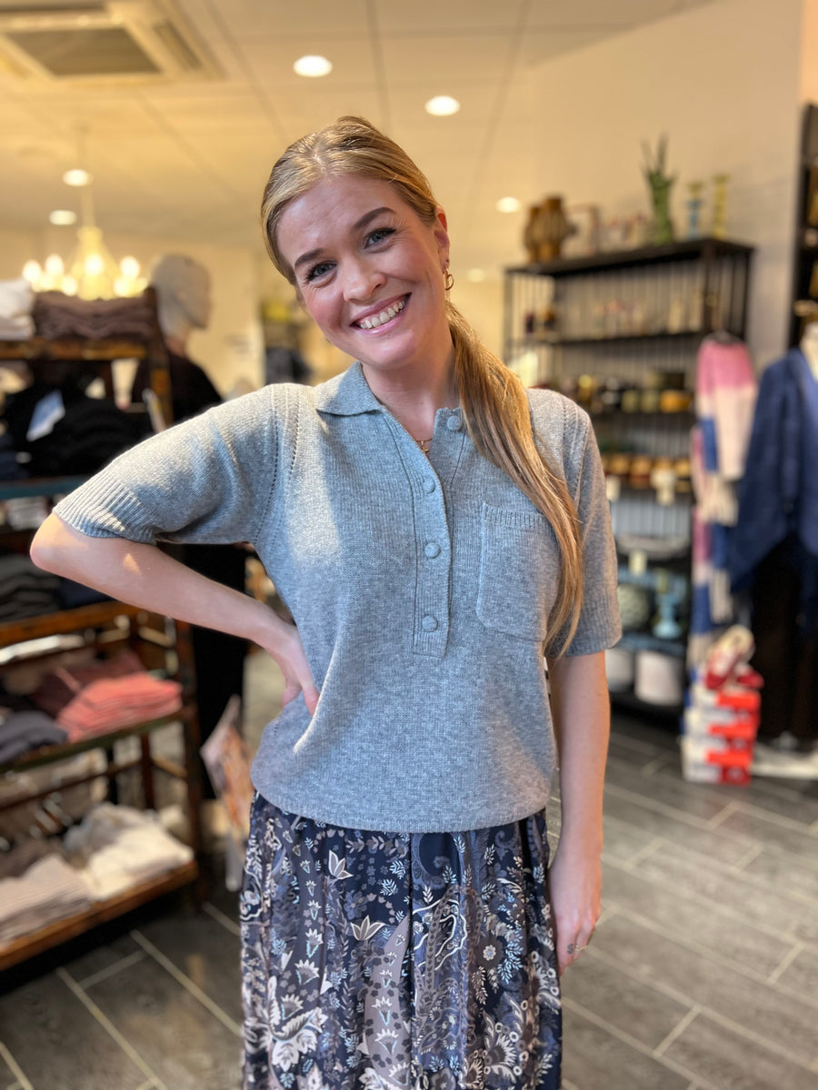 Dea Kudibal - Monica Polo Knit - Grey Melange