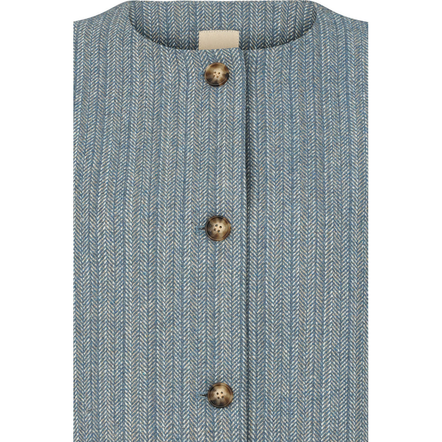 PBO - Shea vest - Blue/off white