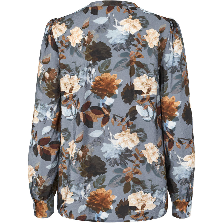 PBO - Lucky blouse - Dark flower print