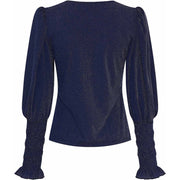 Isay - Barbel blouse - Blue/silver