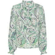 Isay - Gyta Ruffle - Green Paisley