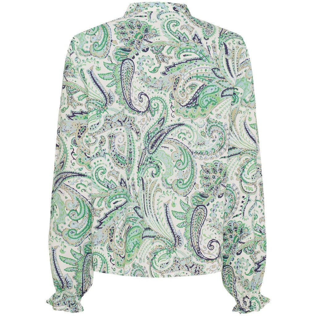 Isay - Gyta Ruffle - Green Paisley