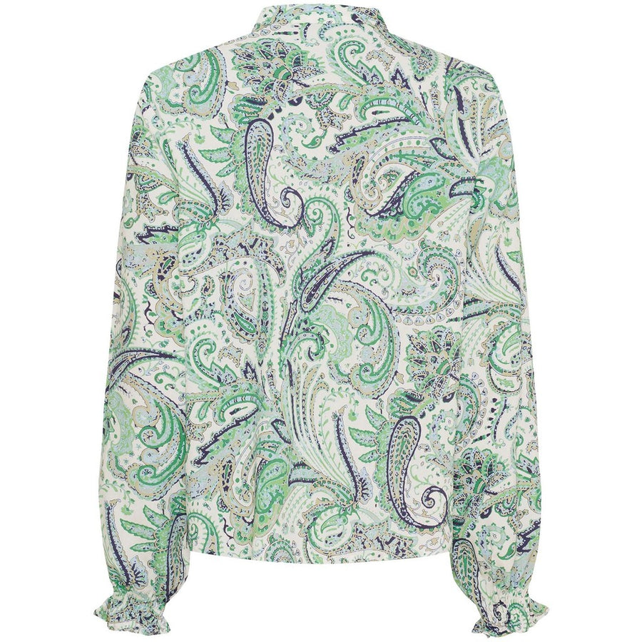 Isay - Gyta Ruffle - Green Paisley