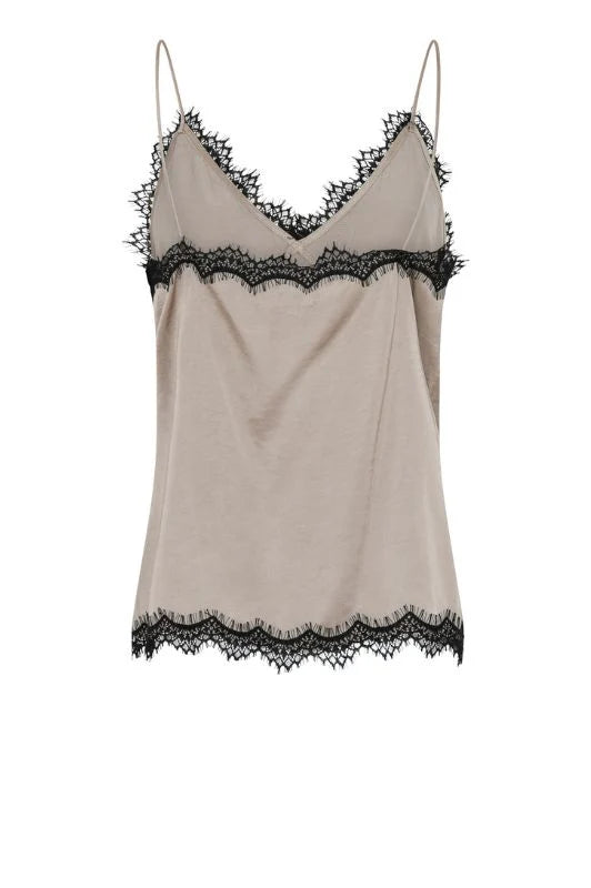 La Rouge - Lotte Satin top - Sand