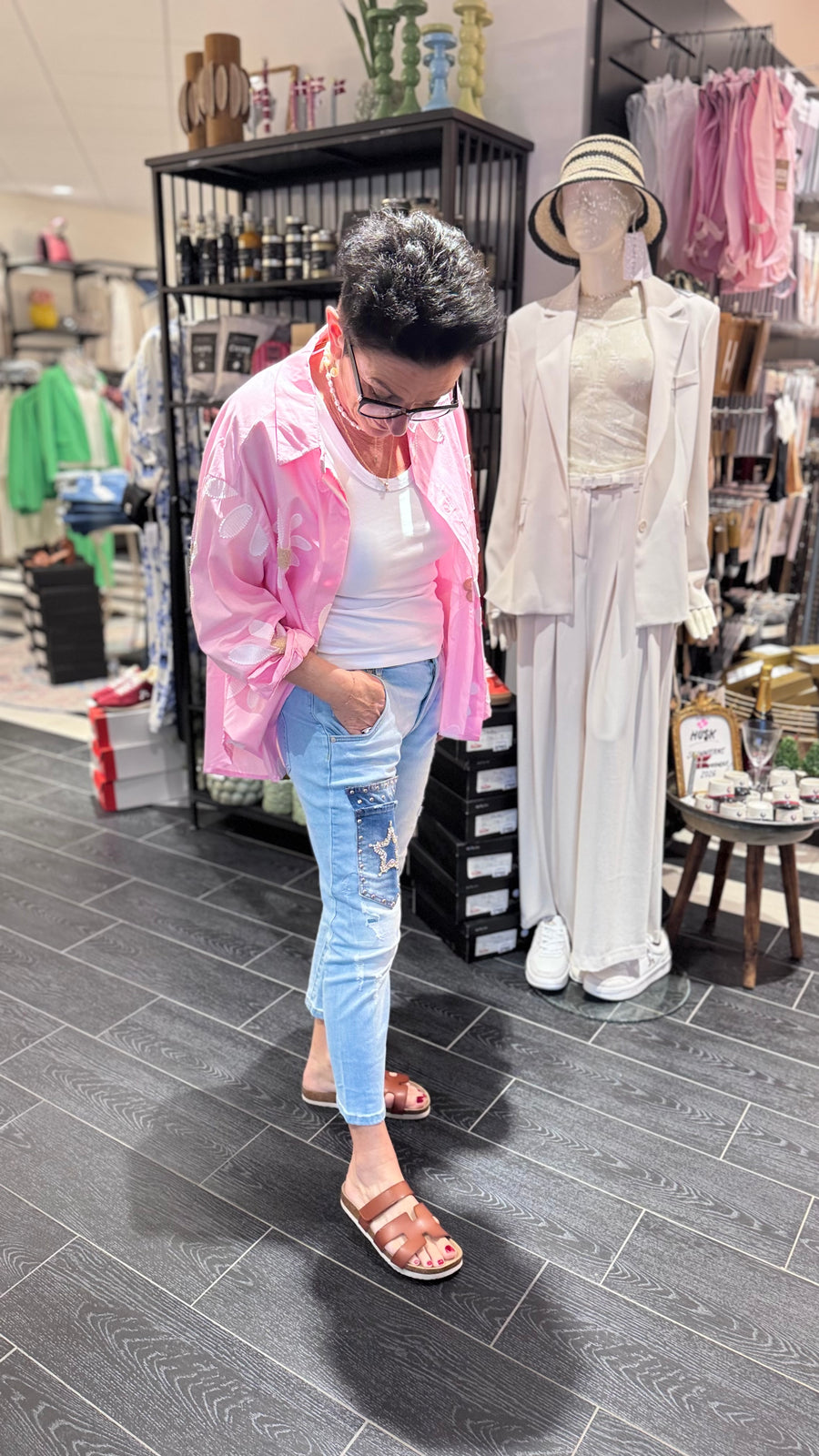 Boho love - Jeans med Simili stjerne