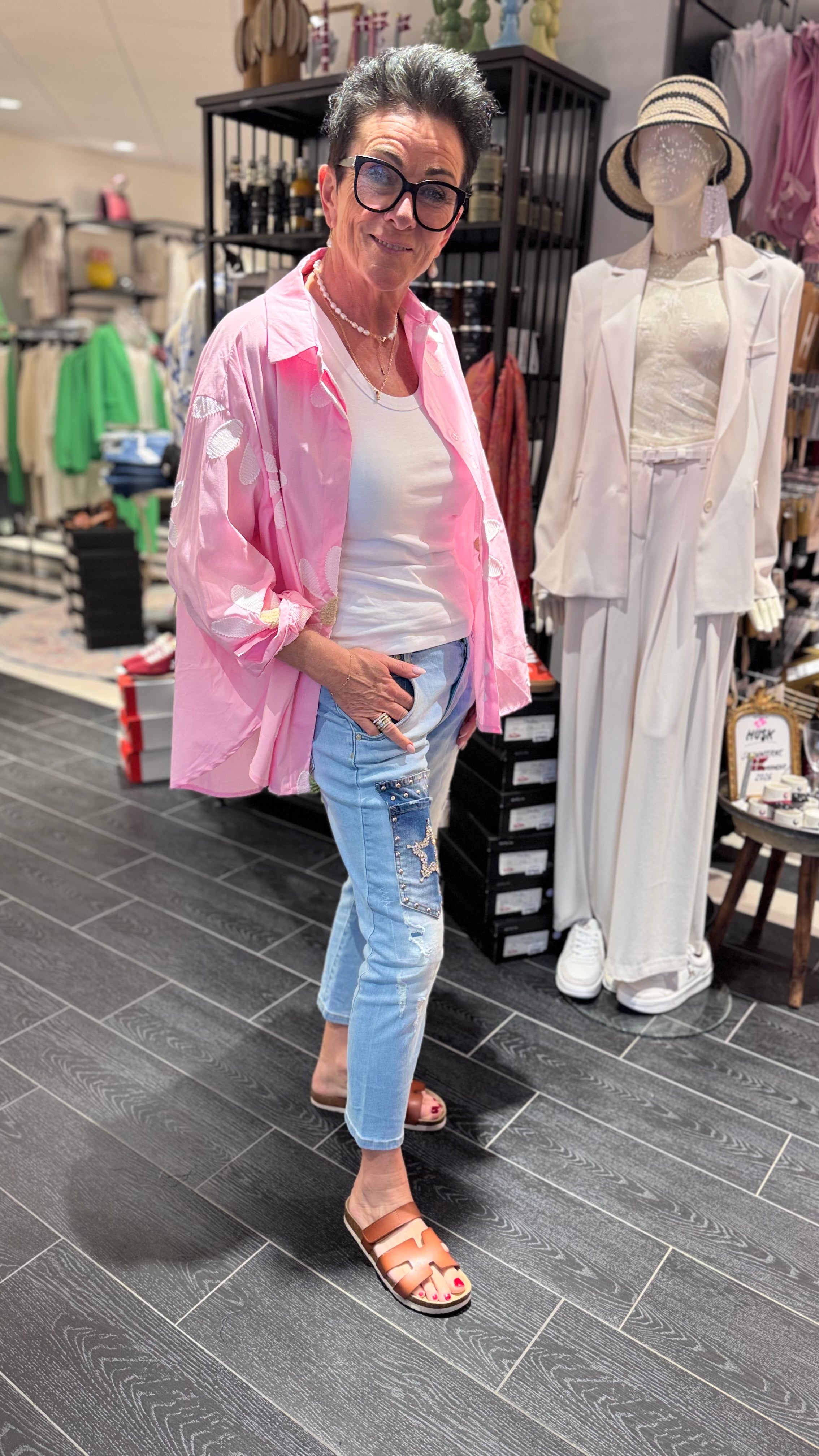Boho love - Jeans med Simili stjerne