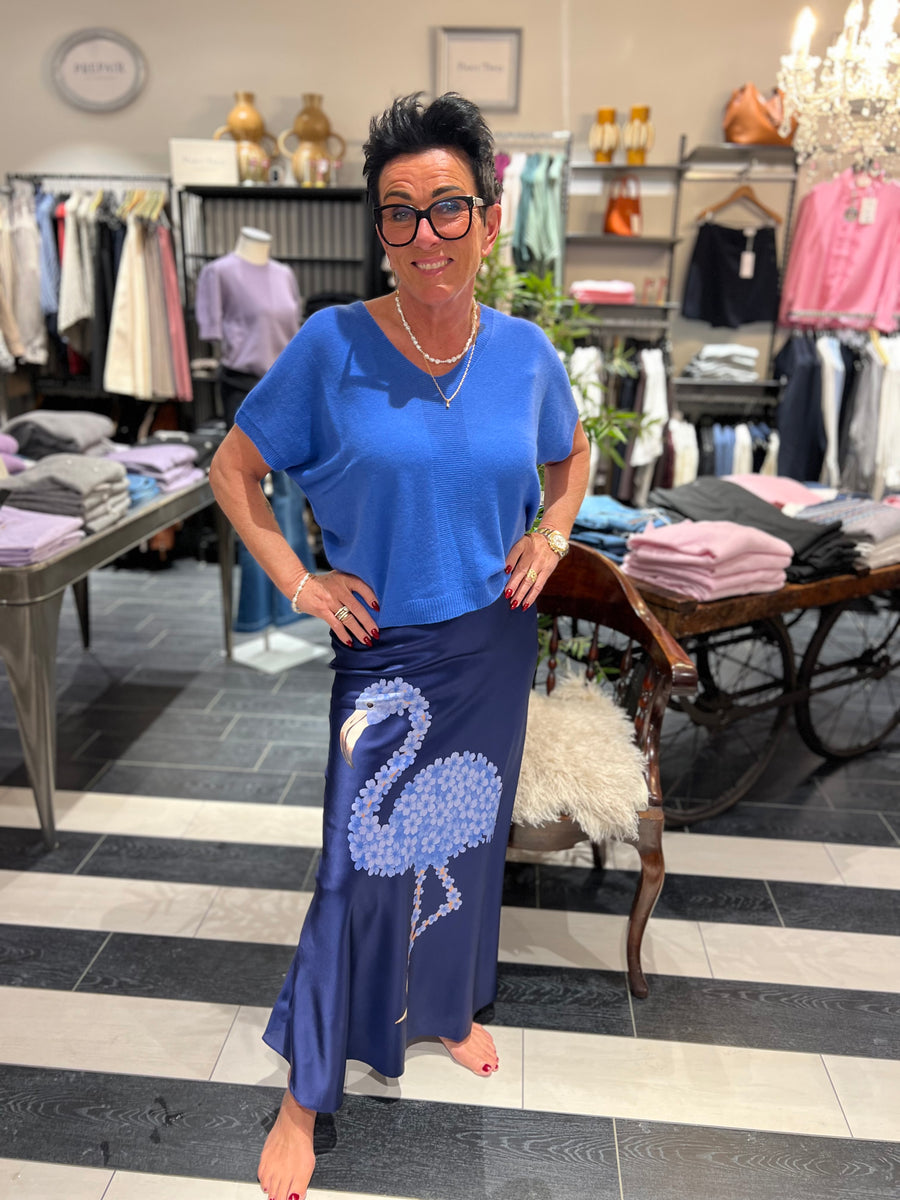 Charlotte Sparre - Flamingo mermaid skirt - Navy