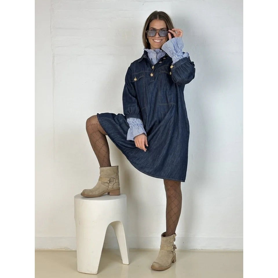 Gaspar - Rio Denim Dress - Dark blue