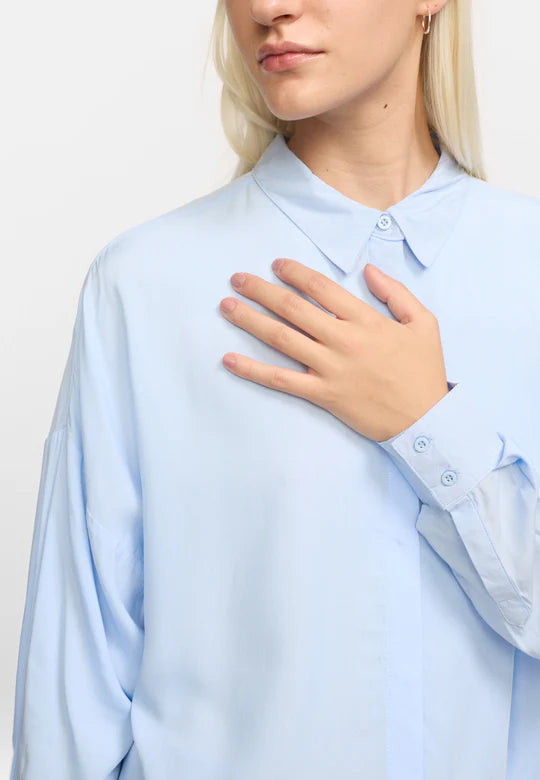 Soft Rebels - Freedom long shirt - Cashmere blue