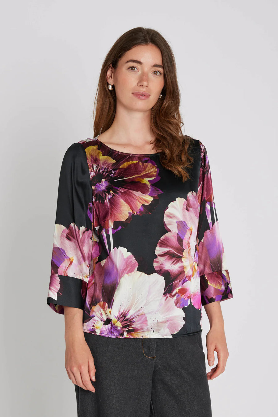 PBO - Silky Etta Blouse - Dark Brown