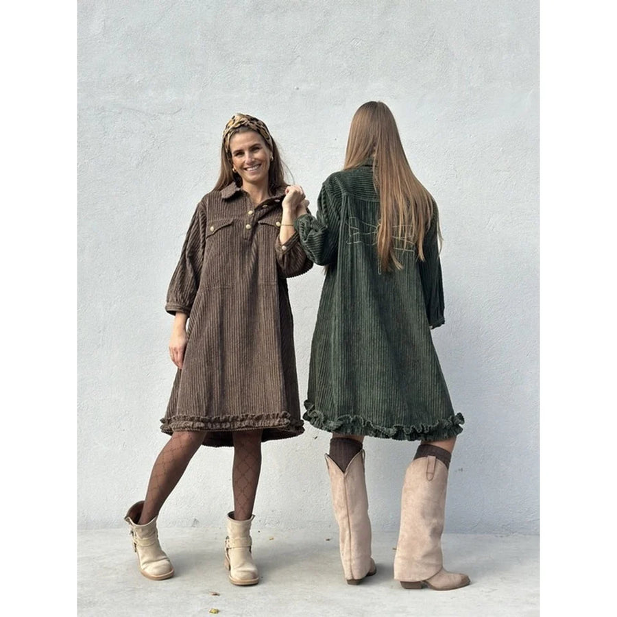 Gaspar - Rio Corduroy dress - Taupe