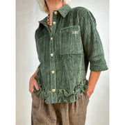 Gaspar - Vigo Corduroy shirt - Bottle green