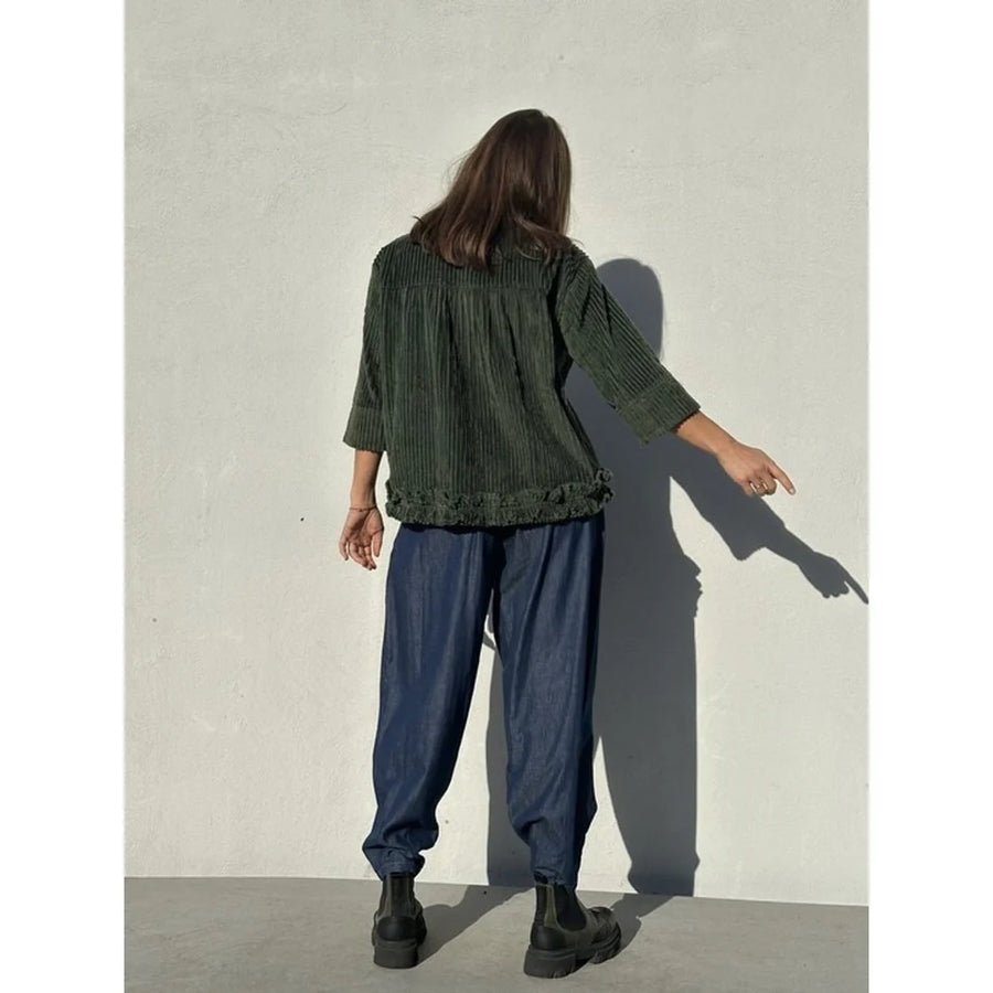 Gaspar - Vigo Corduroy shirt - Bottle green