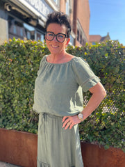 Sorbet - Fontanelle bluse - Army