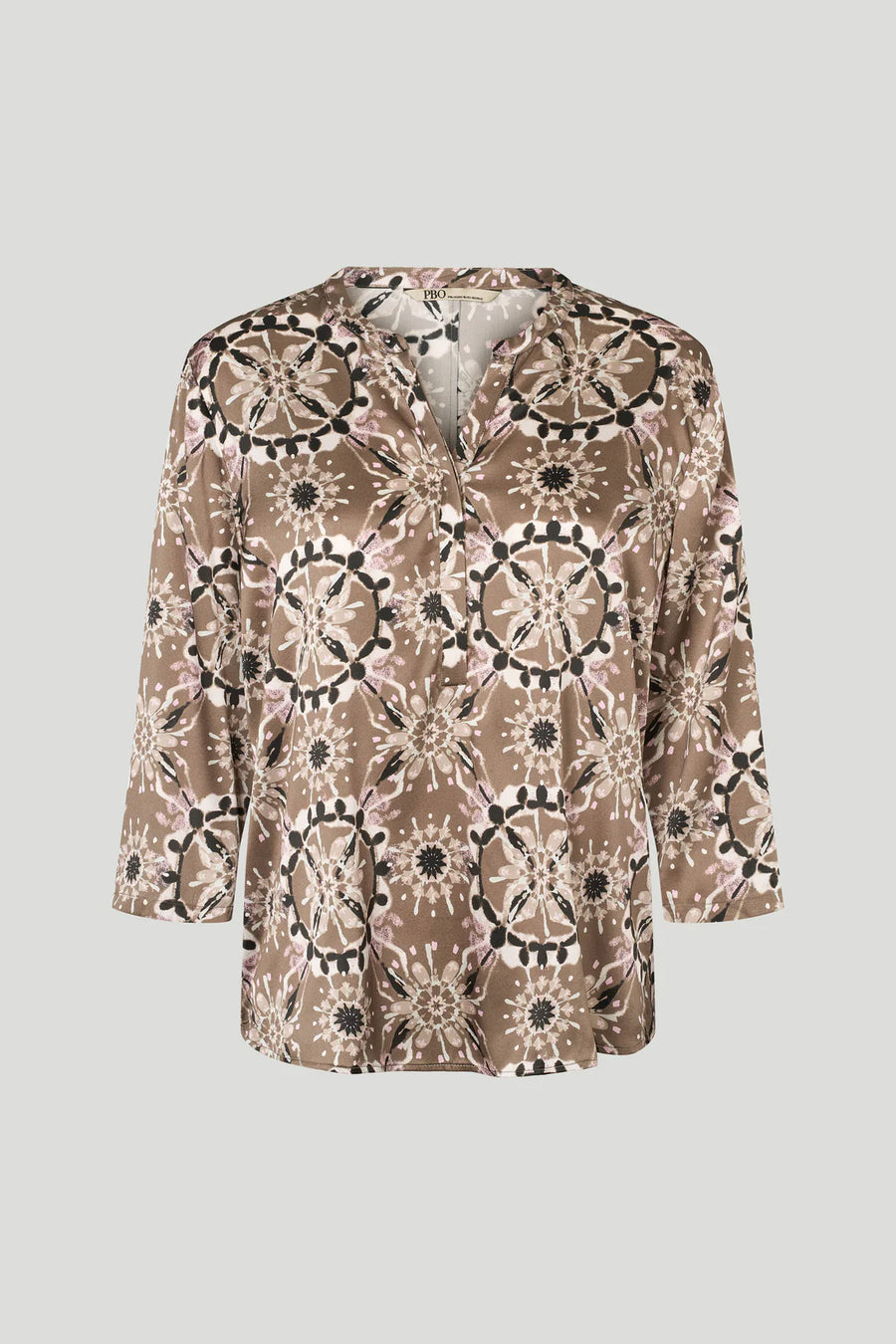 PBO - silky Bali Blouse - Pink/Sand