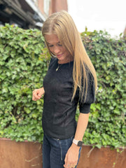 Estheme - Short ballon sleeve - Sort