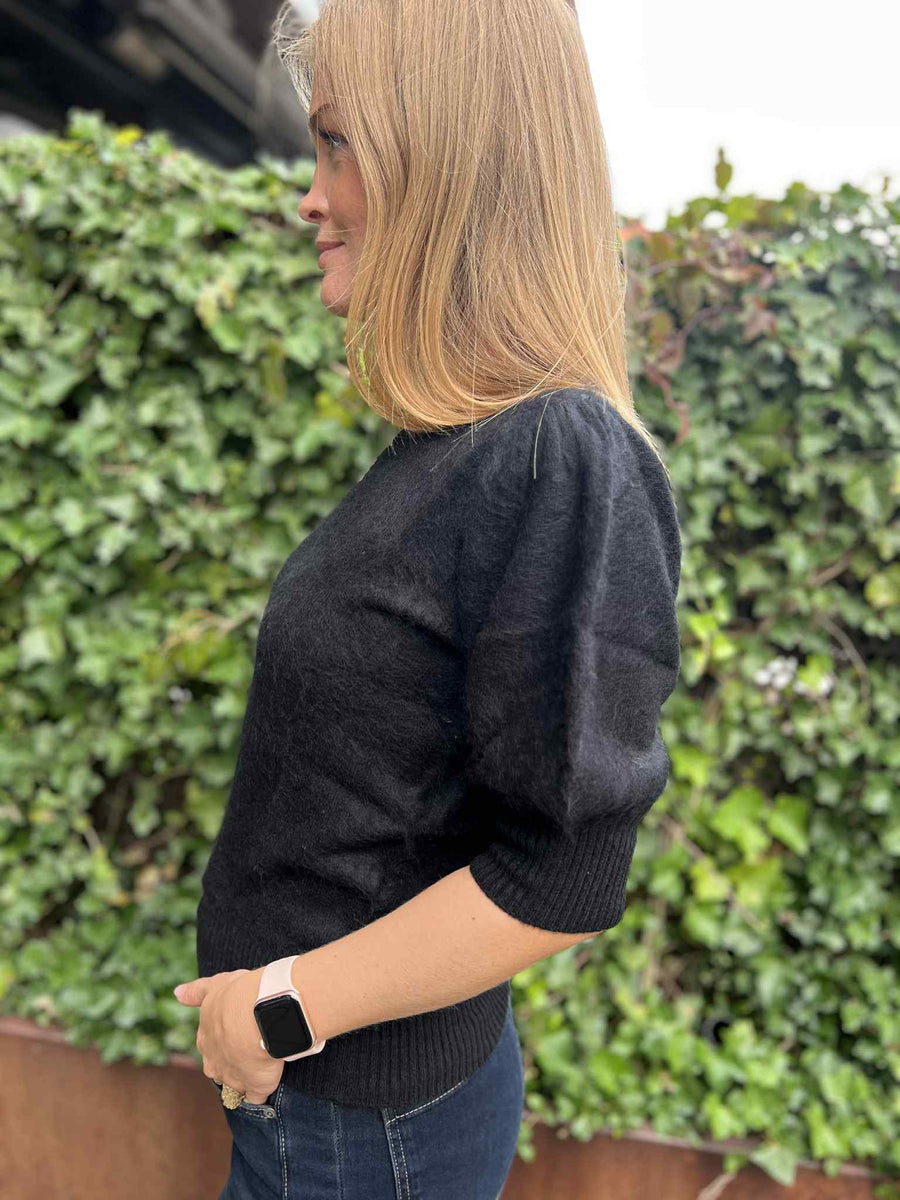 Estheme - Short ballon sleeve - Sort