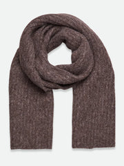 Rosemunde - Tulip wool knit scarf - Brown grey