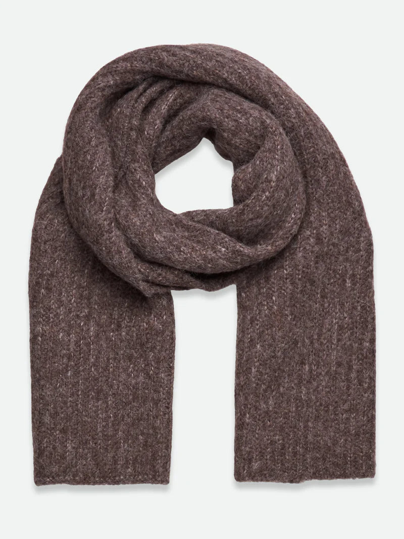 Rosemunde - Tulip wool knit scarf - Brown grey