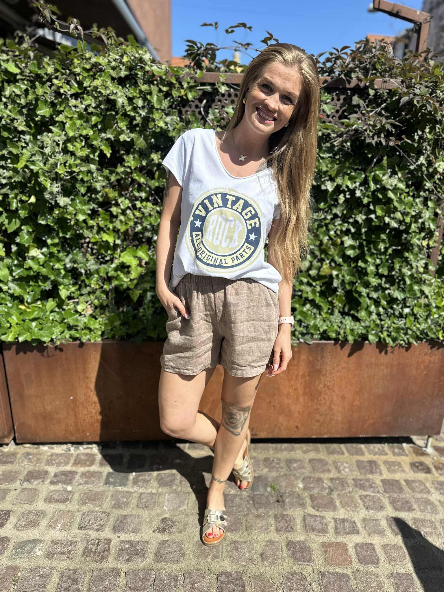Bruun & Stengade - Brune hør shorts