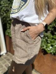 Bruun & Stengade - Brune hør shorts
