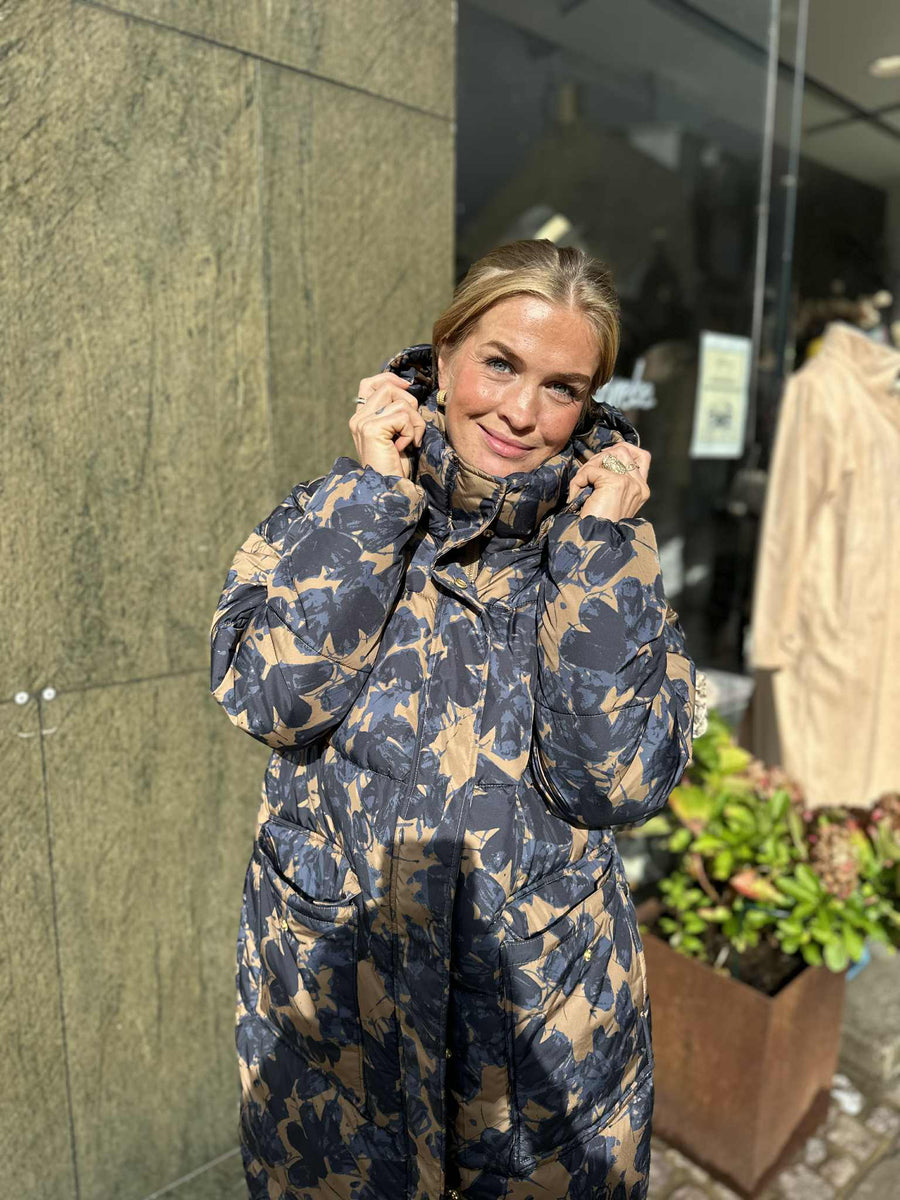 Ilse Jacobsen - Long padded coat - Beige butterfly