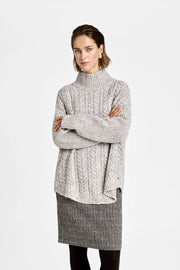 Gustav - Came Boxy Knit Cape - Paloma