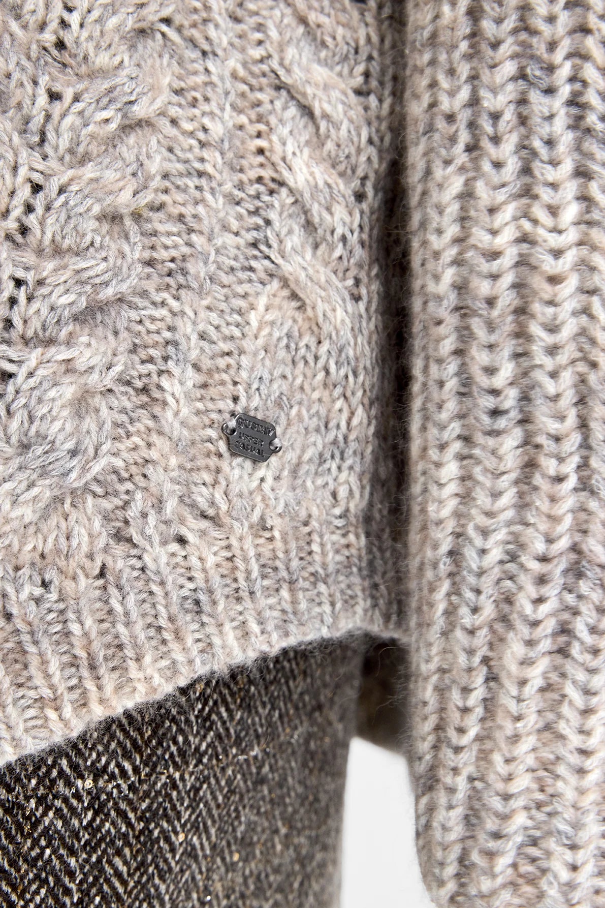 Gustav - Came Boxy Knit Cape - Paloma