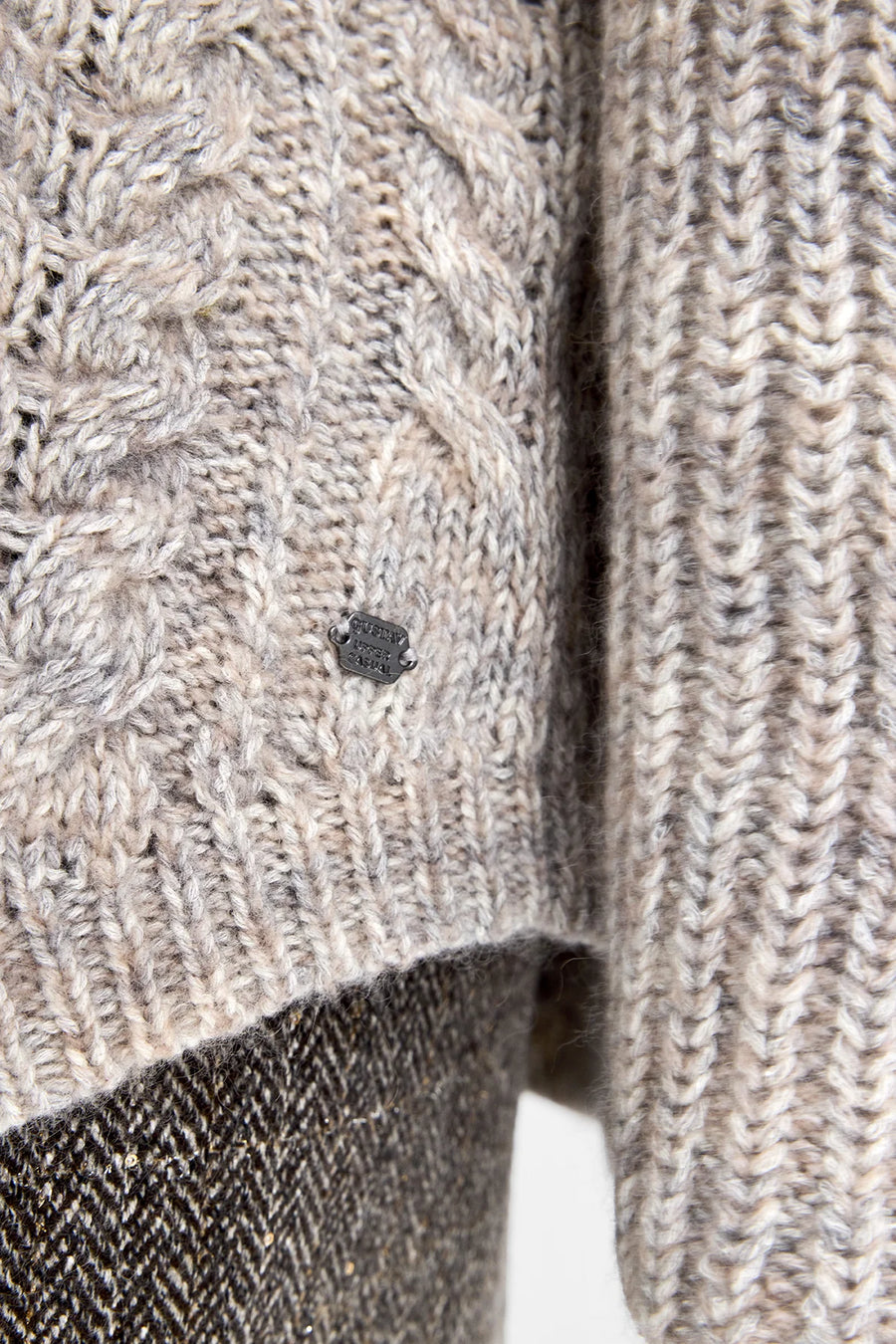 Gustav - Came Boxy Knit Cape - Paloma