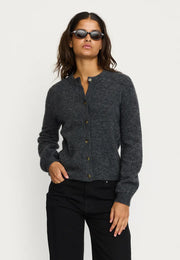 Soft Rebels - Allison cardigan - Dark grey melange