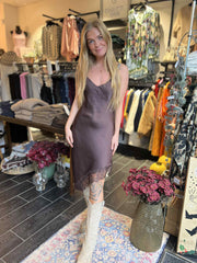 Lecoco - Liliana chemise kjole - Brun