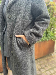 Gustav - Galia fake fur coat - grey