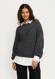 Soft Rebels - Allison knit - Dark grey mel.