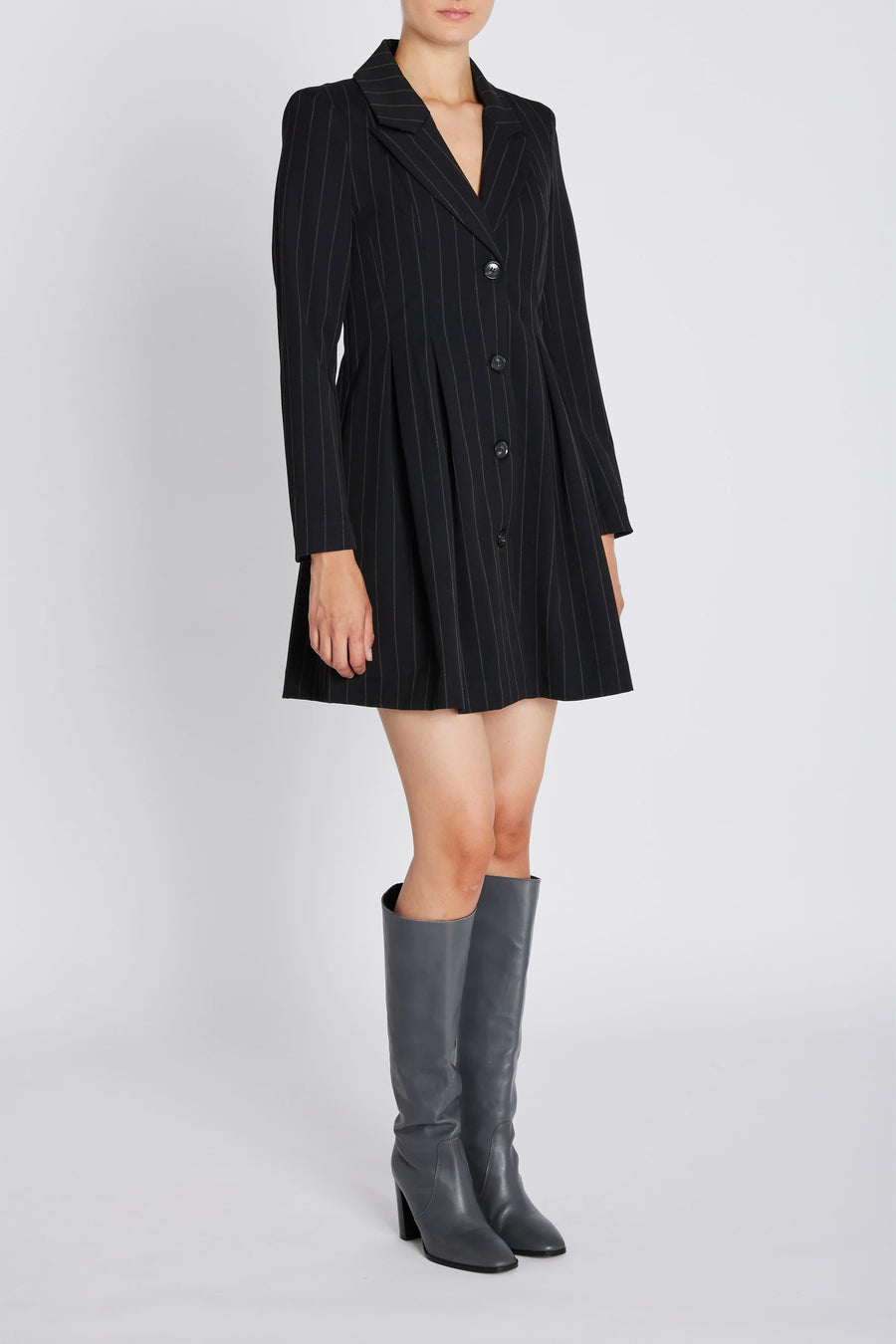 Bruuns Bazaar - Hydrangea Dress - Black Pinstripe
