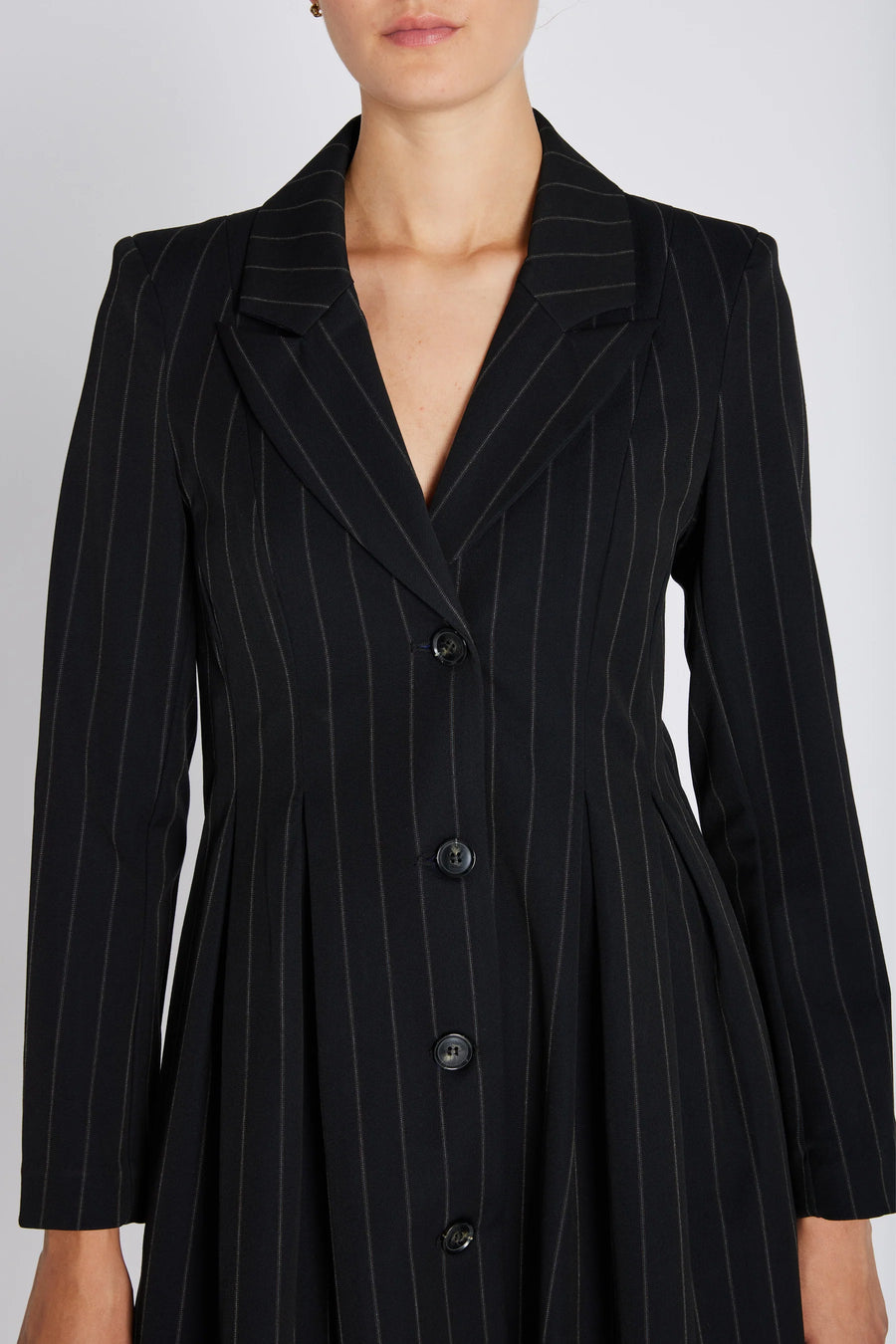 Bruuns Bazaar - Hydrangea Dress - Black Pinstripe