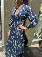Charlotte Sparre - Aw Dress Feline Navy - Str.S