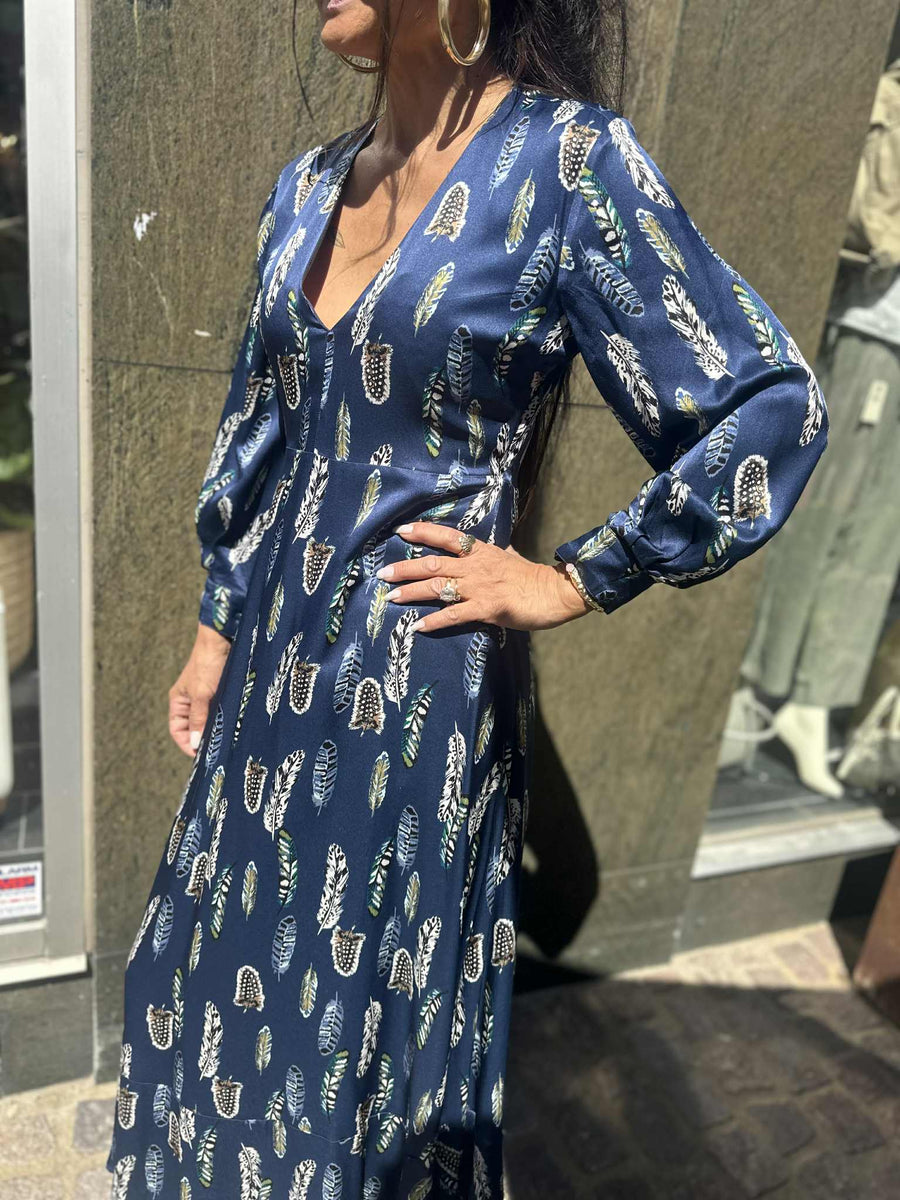 Charlotte Sparre - Aw Dress Feline Navy - Str.S