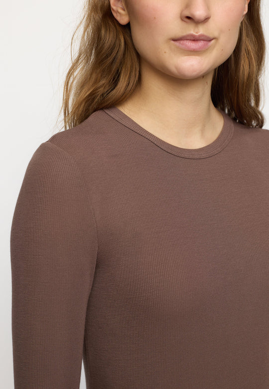 Soft Rebels - Fenja o-neck - Coffee