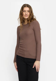 Soft Rebels - Fenja o-neck - Coffee