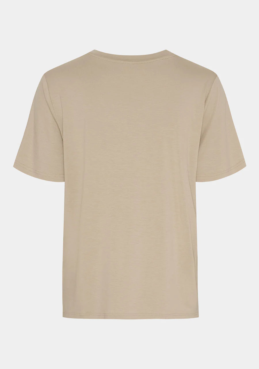 Isay - Gritt V-neck tee - Sand