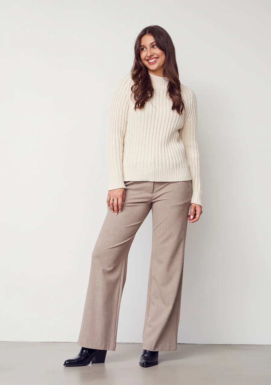 ISay - Gwen Highneck pullover - Broken White