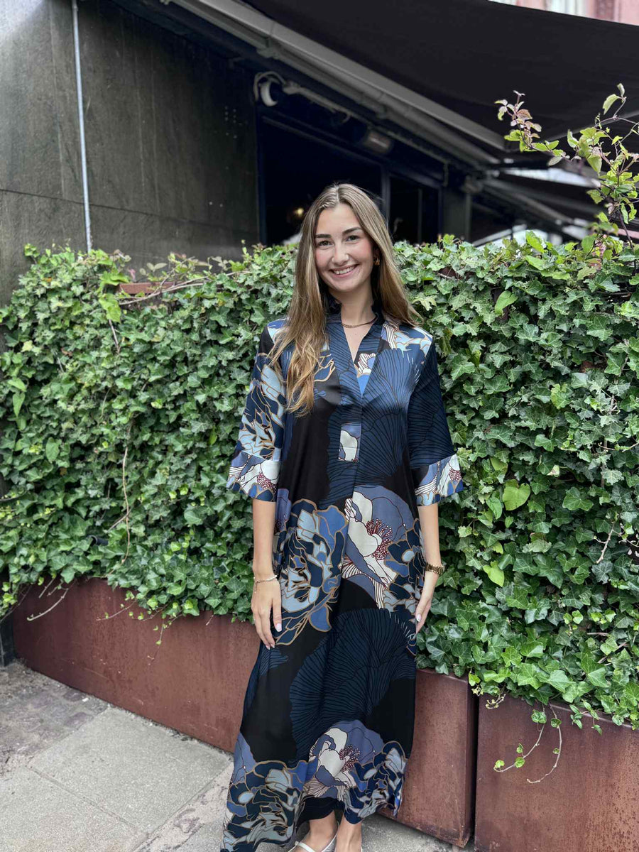 Dea Kudibal - Helga Kimono dress - Alepidia blue