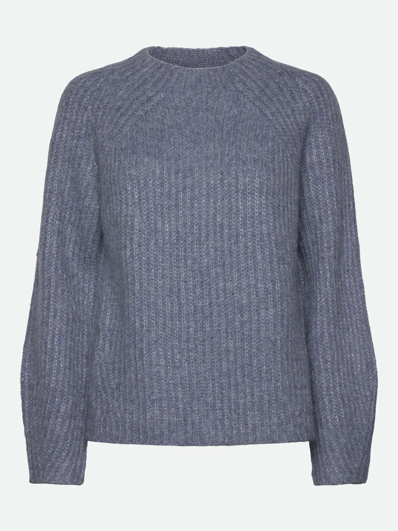 Rosemunde - Tulip wool knit pullover - infinity melange