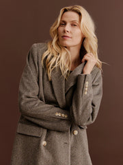 Rosemunde - Tova LS long coat - light grey