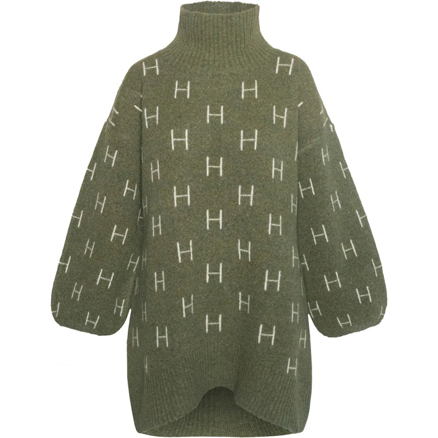Hést - FAM long sweater - Winter moss
