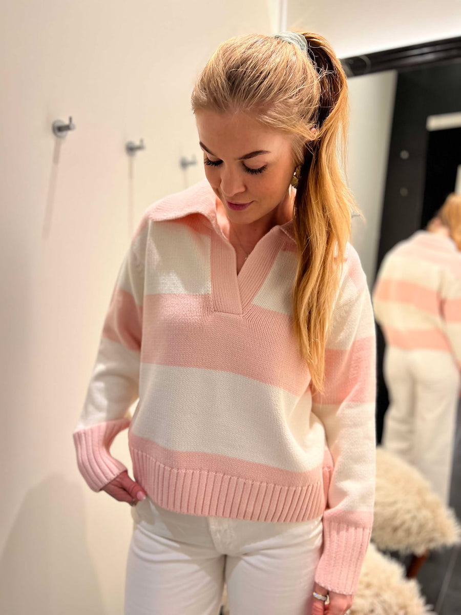 Part Two - Elinda pullover - pink stripe