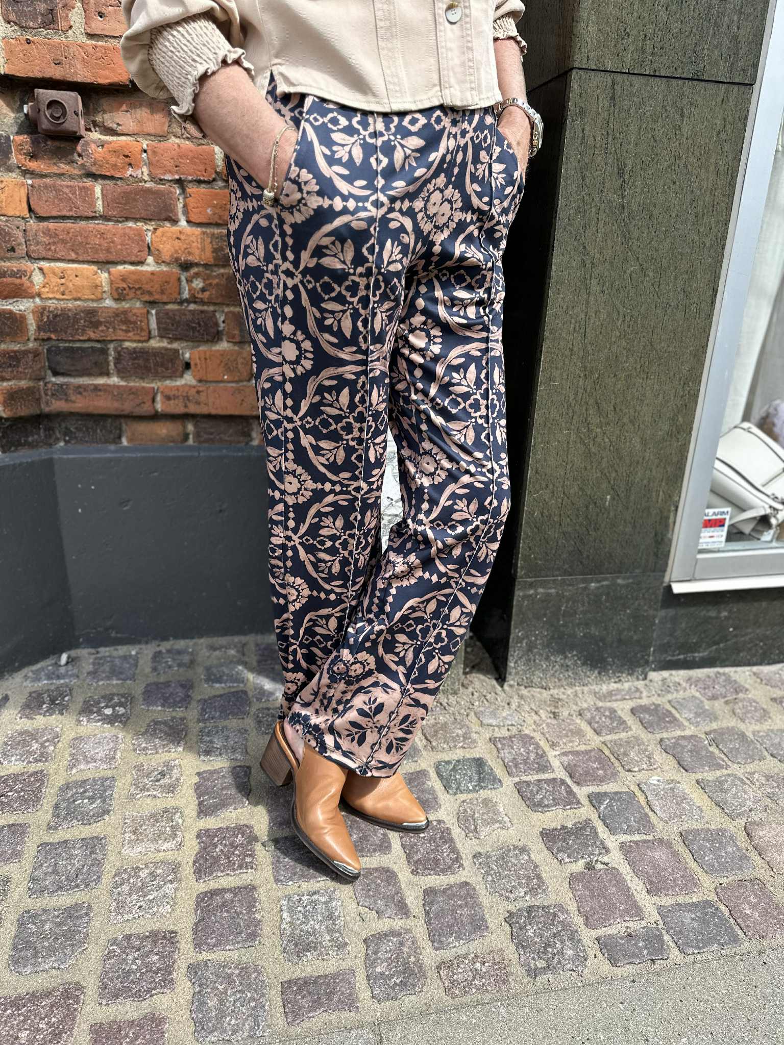 Gustav - Marisa pant - Camel/navy